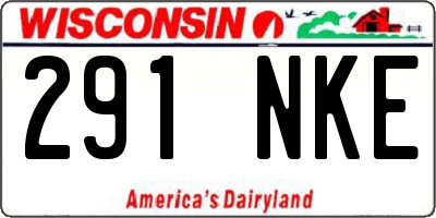 WI license plate 291NKE