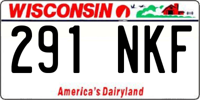 WI license plate 291NKF