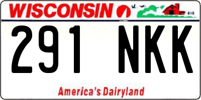 WI license plate 291NKK