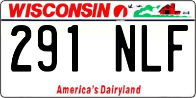 WI license plate 291NLF