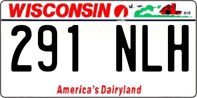 WI license plate 291NLH