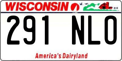 WI license plate 291NLO