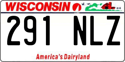 WI license plate 291NLZ