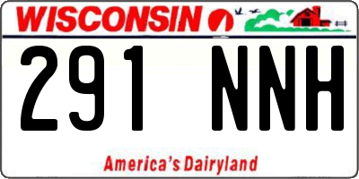 WI license plate 291NNH