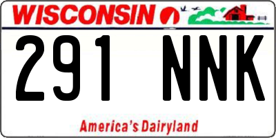 WI license plate 291NNK