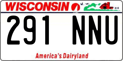 WI license plate 291NNU