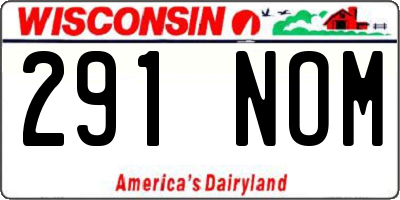 WI license plate 291NOM