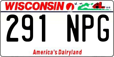 WI license plate 291NPG