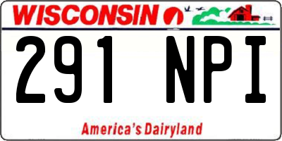 WI license plate 291NPI