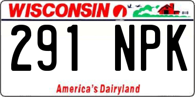 WI license plate 291NPK