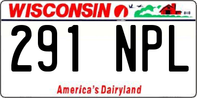 WI license plate 291NPL
