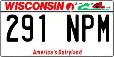 WI license plate 291NPM