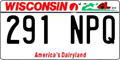 WI license plate 291NPQ