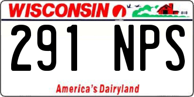 WI license plate 291NPS