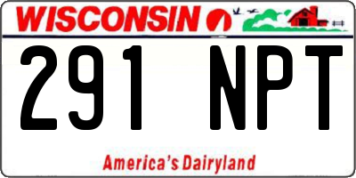 WI license plate 291NPT