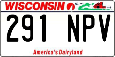 WI license plate 291NPV