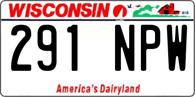 WI license plate 291NPW