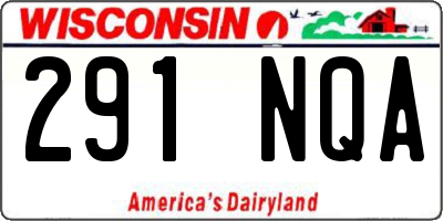 WI license plate 291NQA