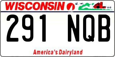 WI license plate 291NQB