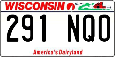 WI license plate 291NQO