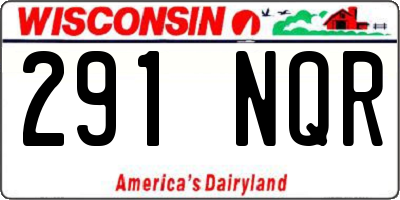 WI license plate 291NQR
