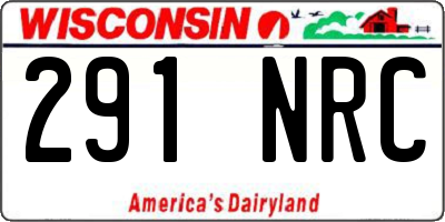 WI license plate 291NRC