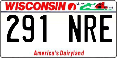 WI license plate 291NRE