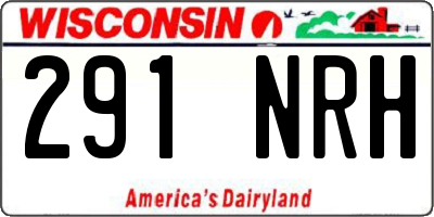 WI license plate 291NRH