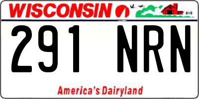 WI license plate 291NRN