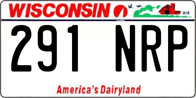 WI license plate 291NRP