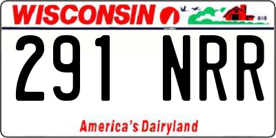 WI license plate 291NRR