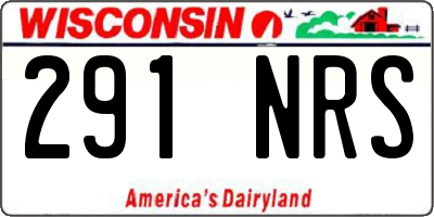 WI license plate 291NRS