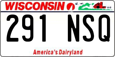 WI license plate 291NSQ