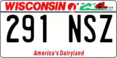 WI license plate 291NSZ