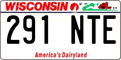WI license plate 291NTE