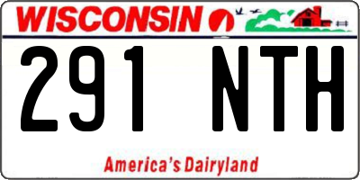 WI license plate 291NTH