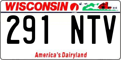 WI license plate 291NTV