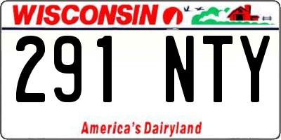 WI license plate 291NTY