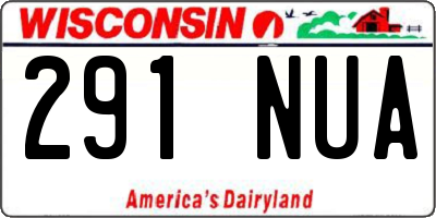 WI license plate 291NUA