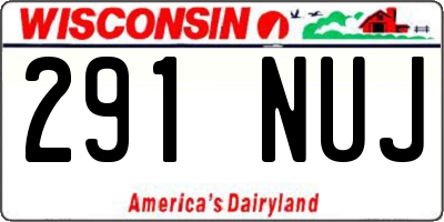 WI license plate 291NUJ
