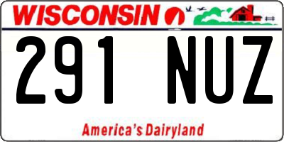 WI license plate 291NUZ