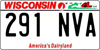 WI license plate 291NVA