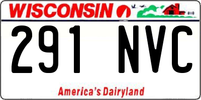 WI license plate 291NVC