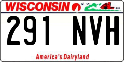 WI license plate 291NVH