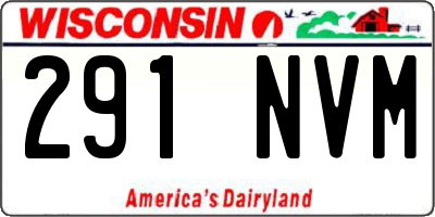 WI license plate 291NVM