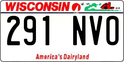 WI license plate 291NVO