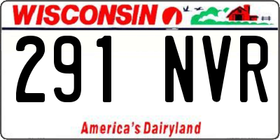 WI license plate 291NVR
