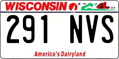 WI license plate 291NVS