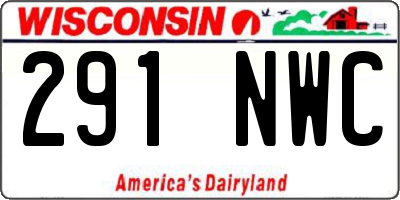 WI license plate 291NWC