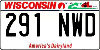 WI license plate 291NWD